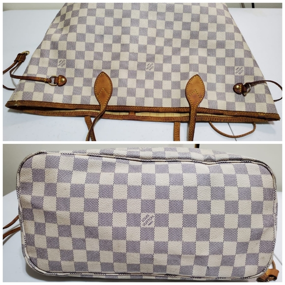 LOUIS VUITTON Damier Azur Neverfull MM Bag - Picture 6 of 13